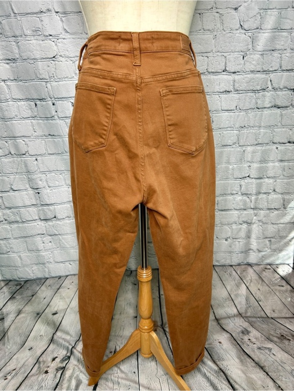 Judy Blue Jeans Womens 9/29 Caramel Brown High Rise Straight Leg Stretch Denim - Picture 8 of 8